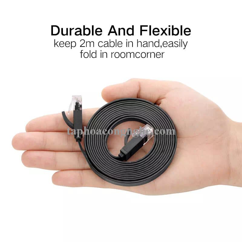 Ugreen 11242 15M màu Đen Cáp mạng LAN CAT6 UPT cáp dẹp NW104 30011242